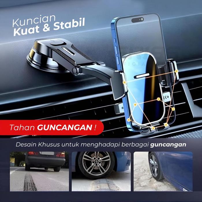 { Ny Acc } Vango Va 03 Car Phone Holder Stick-On Dashboard Glass Va-03 360 Rotation Flexible Long Neck Strong Suction Mount Universal Car Phone Holder Va03 Harga 36,500 rupiah*Gratis Ongkir