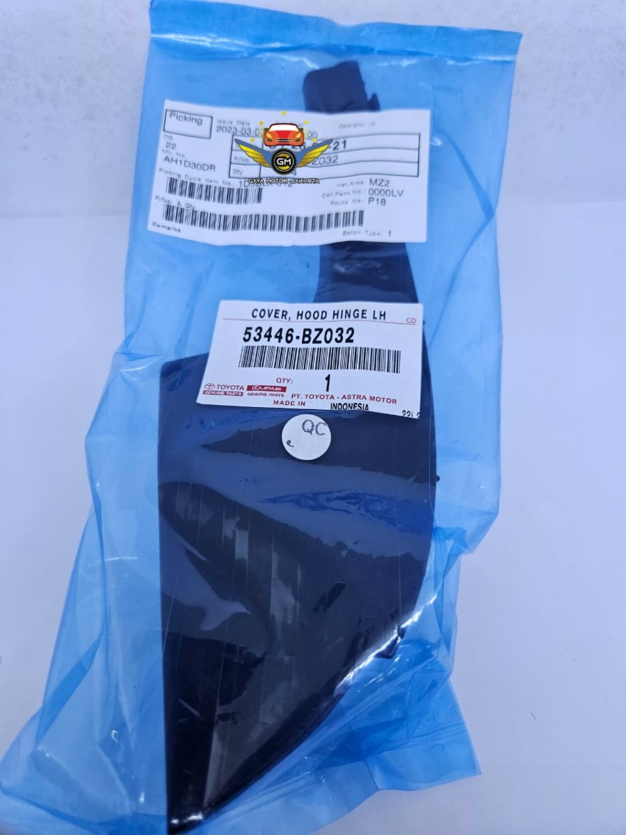 Karet Samping Kap Mesin Kiri Agya-Ayla Original 53446-BZ032 LH Harga 25,000 rupiah*Gratis Ongkir