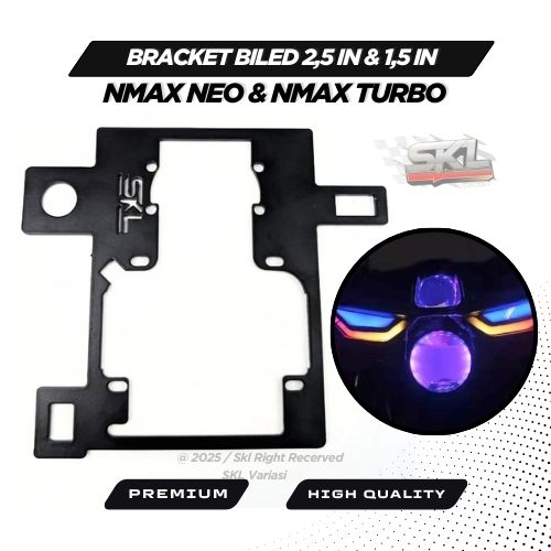 Nmax Turbo & Nmax neo under billed motorcycle light bracket 2.5 Inc and top billed matrix 1.5inc Harga 95,000 rupiah*Gratis Ongkir