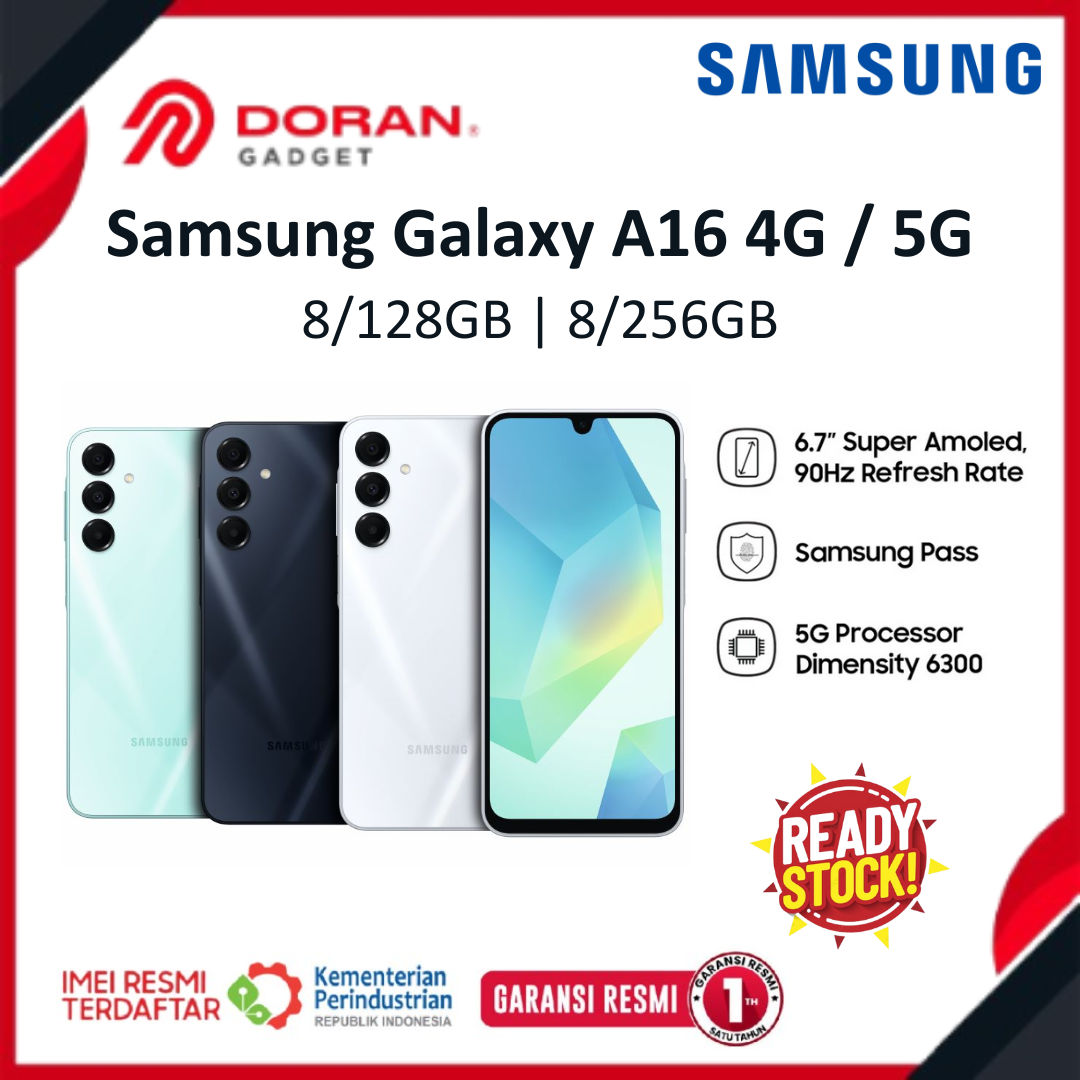 HP Samsung Galaxy A16 4G LTE | 5G 8/256GB Super AMOLED 6,7 inch NFC - Garansi Resmi SEIN Harga 2,741,000 rupiah*Gratis Ongkir
