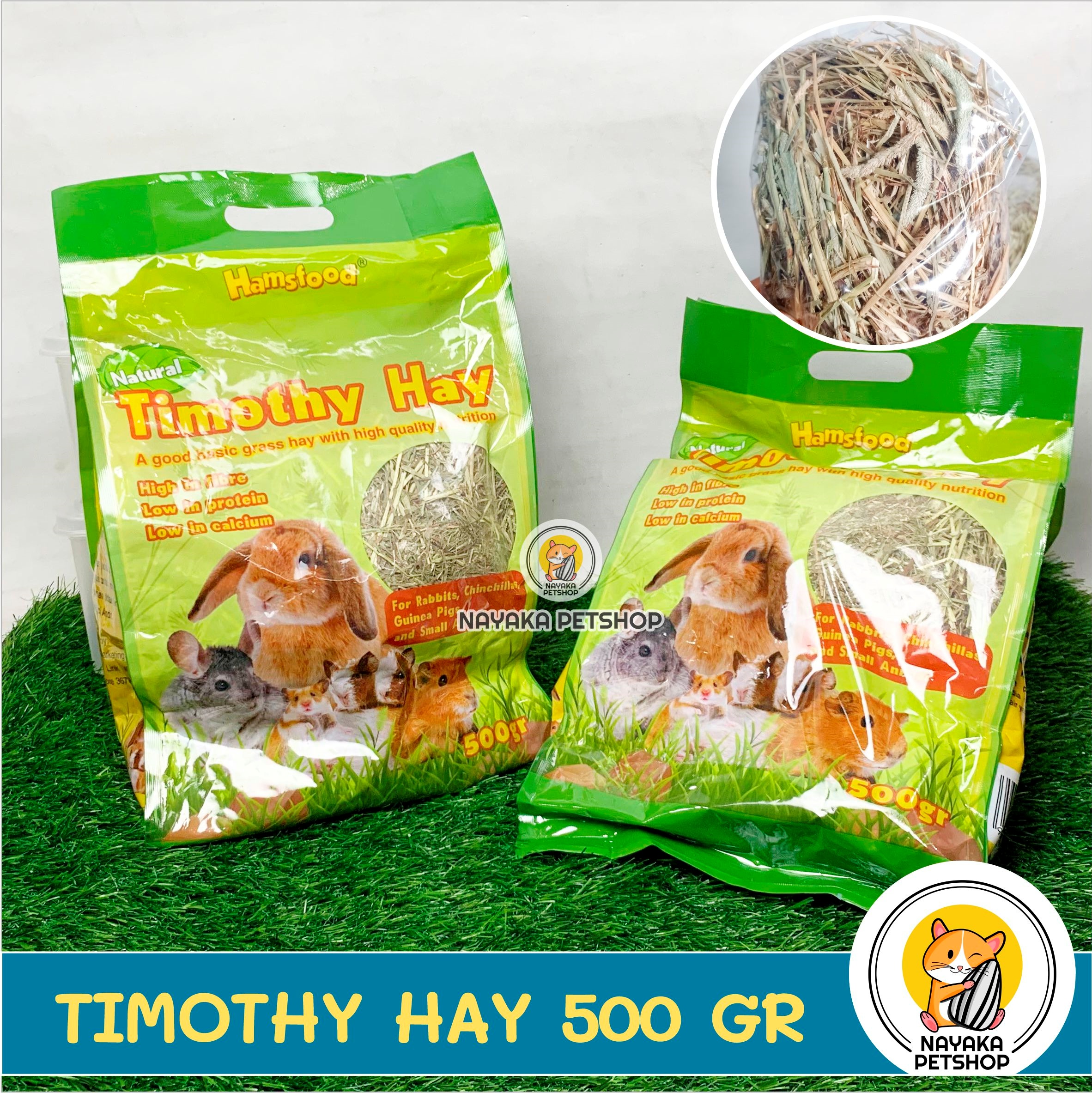 Timothy Hay 500 gr Rumput Kering Kelinci Makanan Rabbit Pakan
