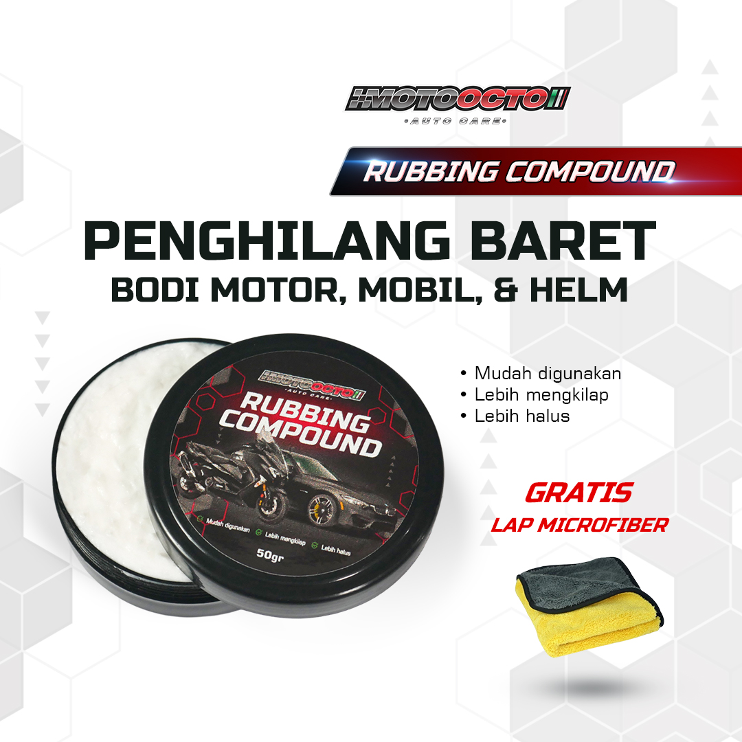 Motoocto - Penghilang Baret Lecet Body Kendaraan Motor Mobil Helm | Rubbing Compound Scratch Remover Harga 49,999 rupiah*Gratis Ongkir