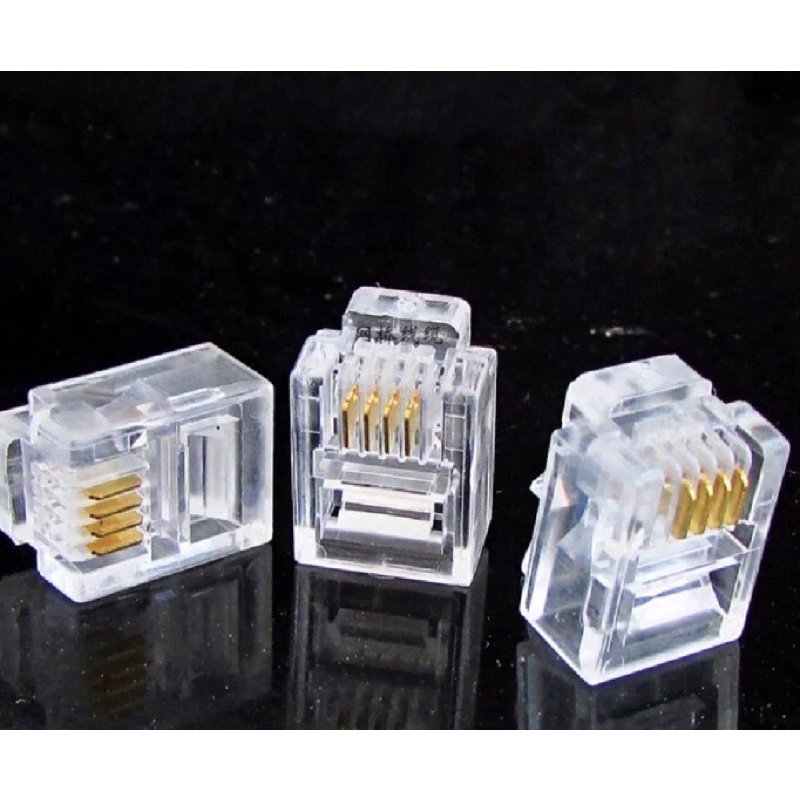 Konektor Telepon RJ 11 Konektor telepon 4 Pin Harga 900 rupiah*Gratis Ongkir