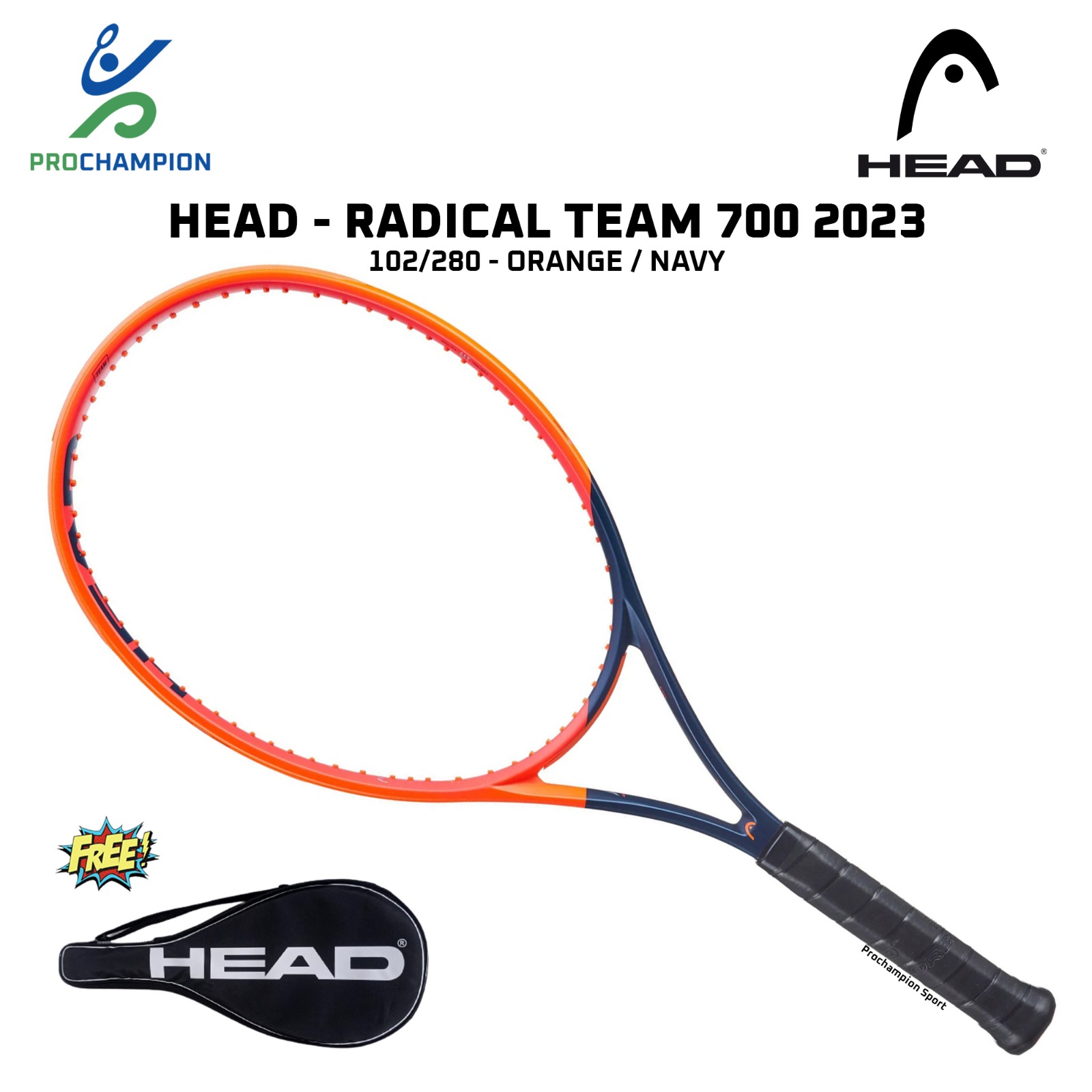 New ! Raket Tenis Tennis Head Radical Team 700 2023 102 280 gr