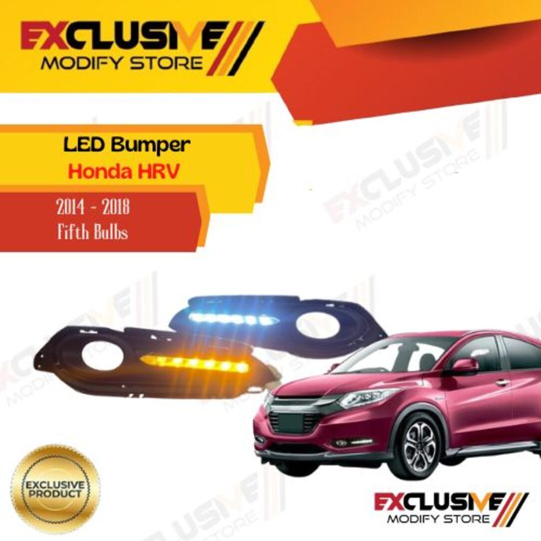 Fifth bulbs V3 LED DRL cover Foglamp Honda HRV 2014 - 2018 Harga 895,000 rupiah*Gratis Ongkir