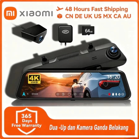 Dashcam Mobil Wifi Gps 4K Dvr Car Camera 10 Inch Ips Touch Screen Camera Travel Recorder Rear View Mirror Full Hd 2K Night Vision Stream Media Dual Lens Car Camera Rearview Mirror 170 ° Wide Loop Recording 24 Hour Loop Recording Harga  489,900 Ringgit*Penghantaran Percuma