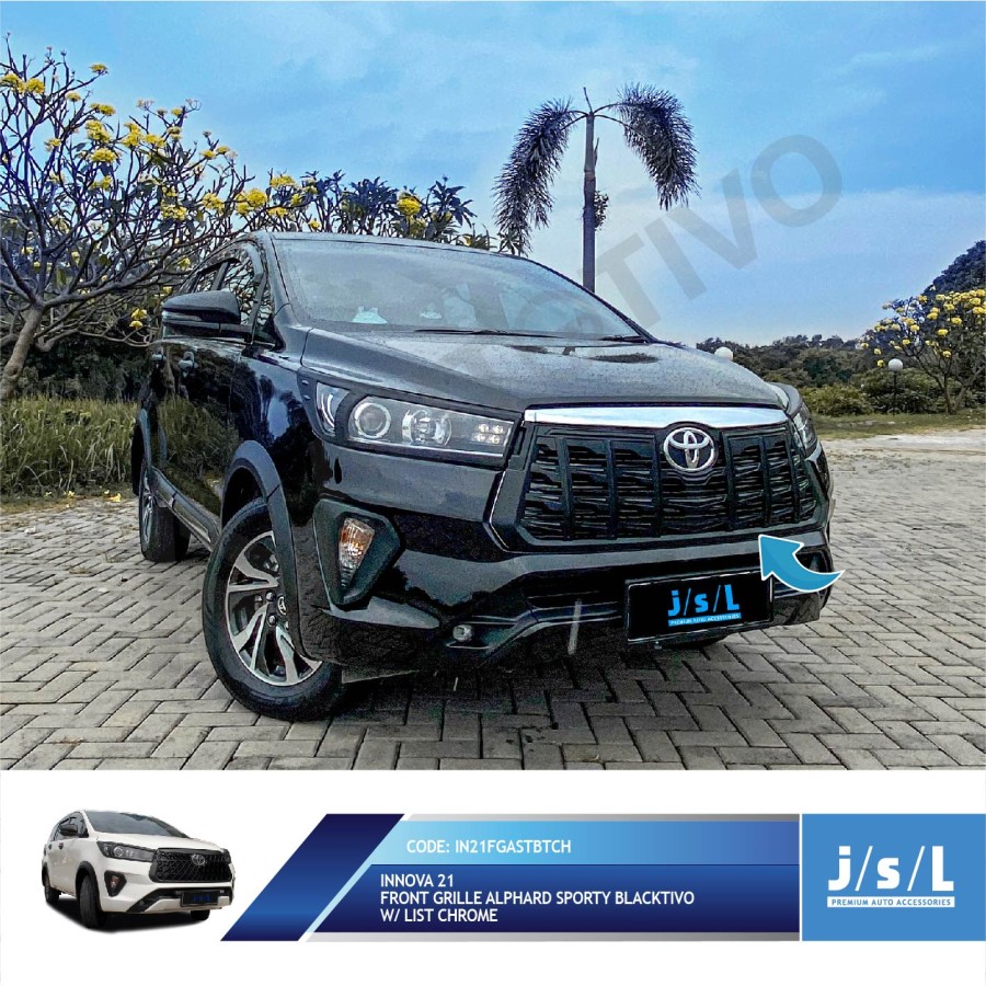 Grill Innova 21 Front Grille Alphard Sporty Blacktivo List Chrome JSL Giá 1,350,000 Đồng*Miễn phí vận chuyển