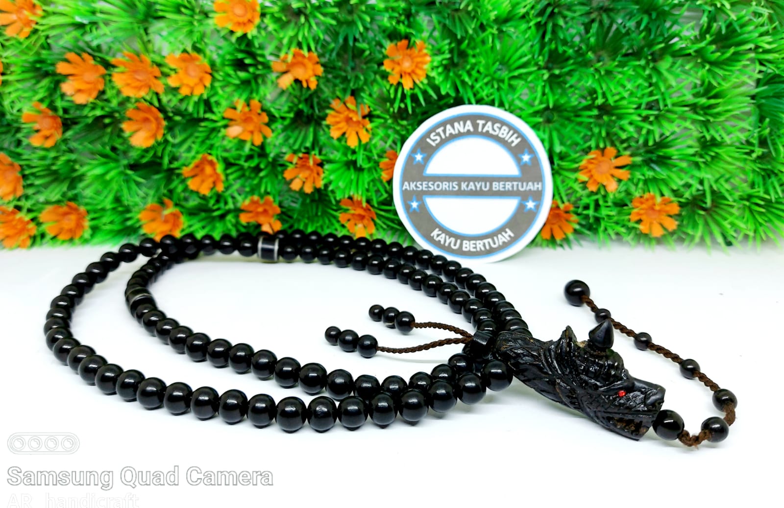 tasbih galih kelor terbaru kepala tasbih ukir naga 007