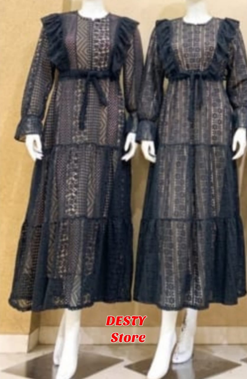 Dress Brokat Shabby Murah Modern/Gamis 