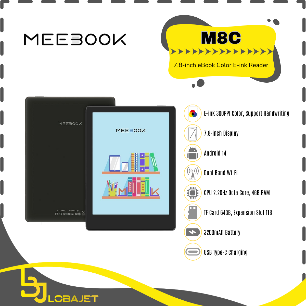 Meebook M8C - 7.8-inch color ebook reader e-ink Kaleido 3 display Giá 7,545,650 Đồng*Miễn phí vận chuyển