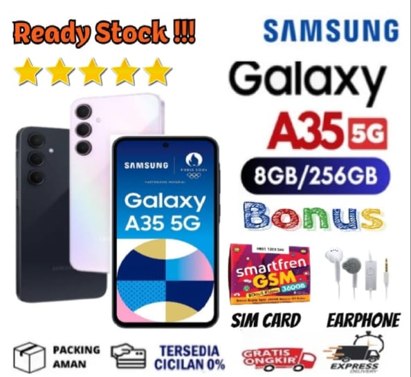 [SUPER PROMO] HP SAMSUNG GALAXY A35 5G 8/128GB & 8/256GB - AWESOME ICE BLUE - Bergaransi - FULLSET Harga  3,700,000 Ringgit*Penghantaran Percuma