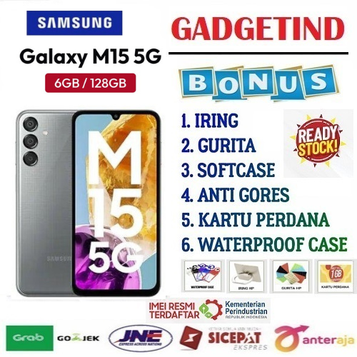 Sale Samsung Galaxy M15 5g 6/128Gb Processor: Dimensity 6100+ - Size: 6.5\" - Technology: Fhd+ Super Amoled Free Fire Gaming Special Edition Harga 1,984,000 rupiah*Gratis Ongkir