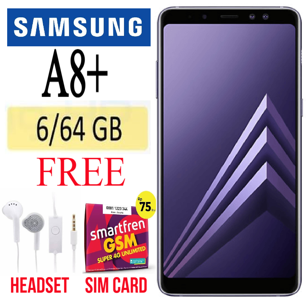 Samsung Galaxy A8+ (plus) RAM 6/64 GB Garansi SEIN Harga 2,020,000 rupiah*Gratis Ongkir