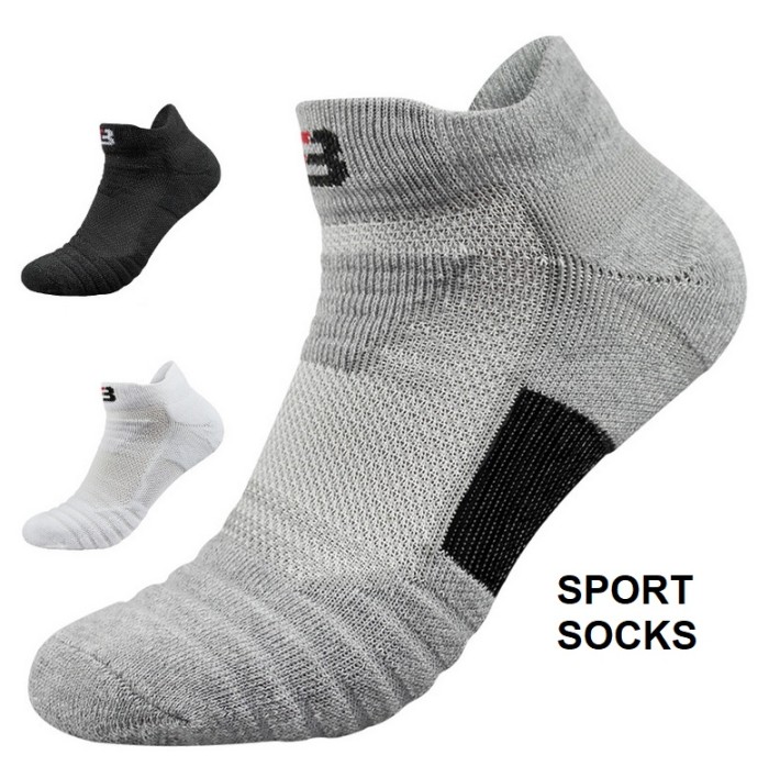 BAG ENTER KK102 Kaos Kaki Pendek Sport Tebal Olahraga Gym Lari Men Socks Harga  13,400 rupiah*Gratis Ongkir