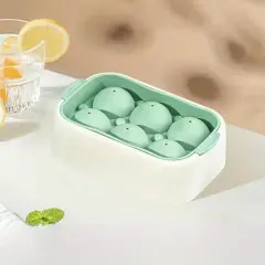 Cetakan Es Batu Silikon Bulat 6 Grid Ice Cube Mold Food Grade