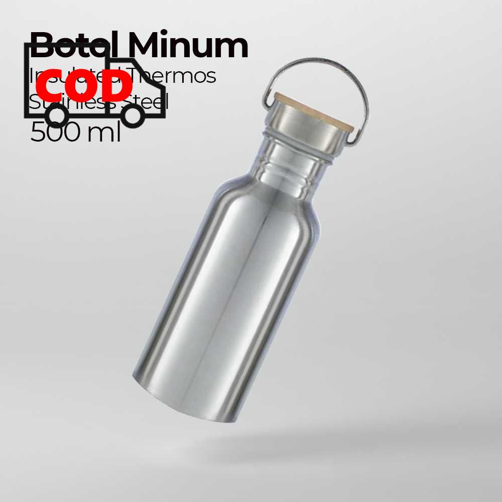 Botol Minum Termos Air Panas Dingin 500ml Stainless Steel Tahan Lama Anti Bocor Insulated Travel Bottle