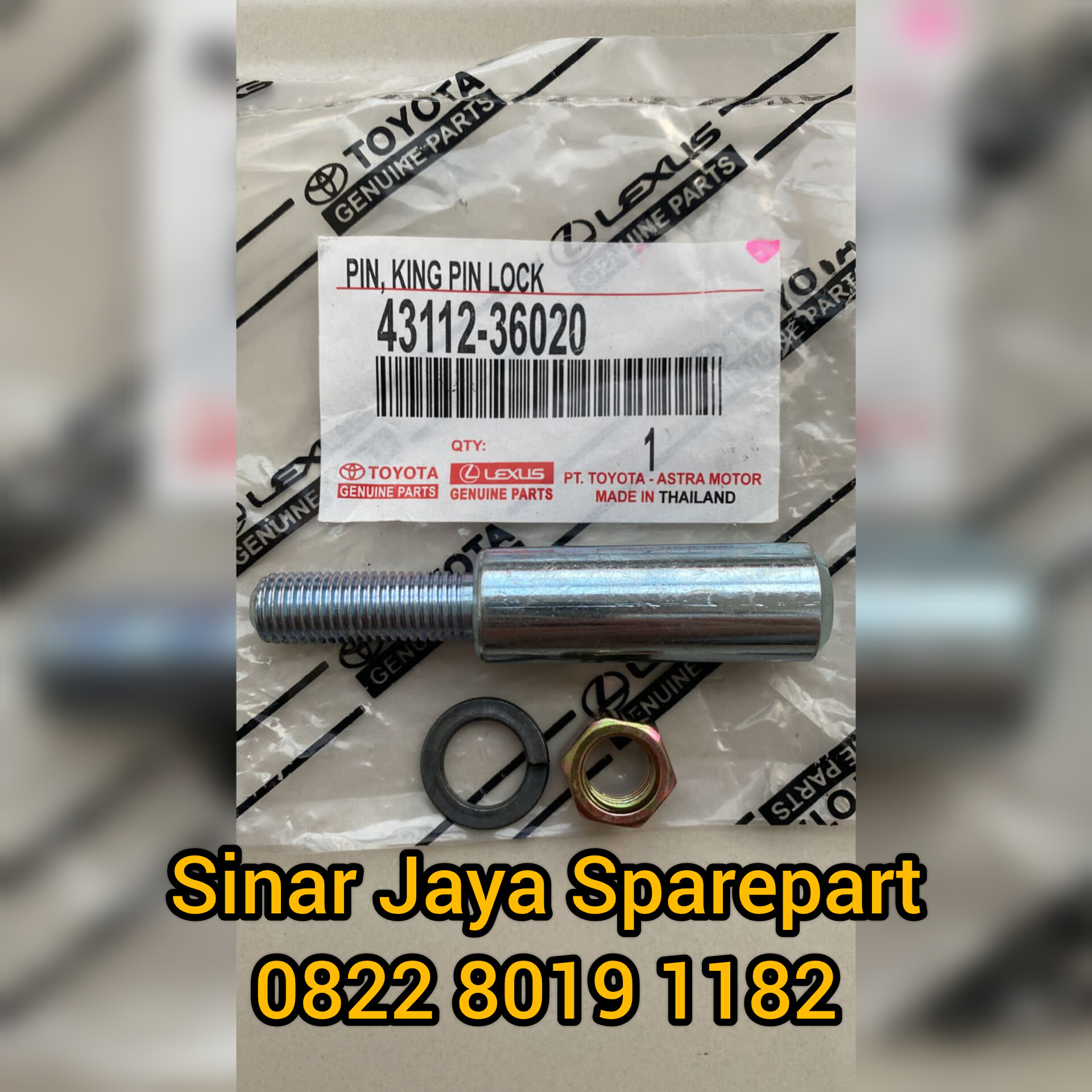 Baut King Pen Atau Baut King Pin Toyota Dyna Saurus All Tipe Hino Dutro All Tipe 43112-36020 Harga 25,000 rupiah*Gratis Ongkir