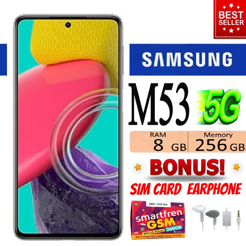 SAMSUNG GALAXY M53 5G RAM 8/256 GB - GARANSI Harga  3,900,000 Ringgit*Penghantaran Percuma