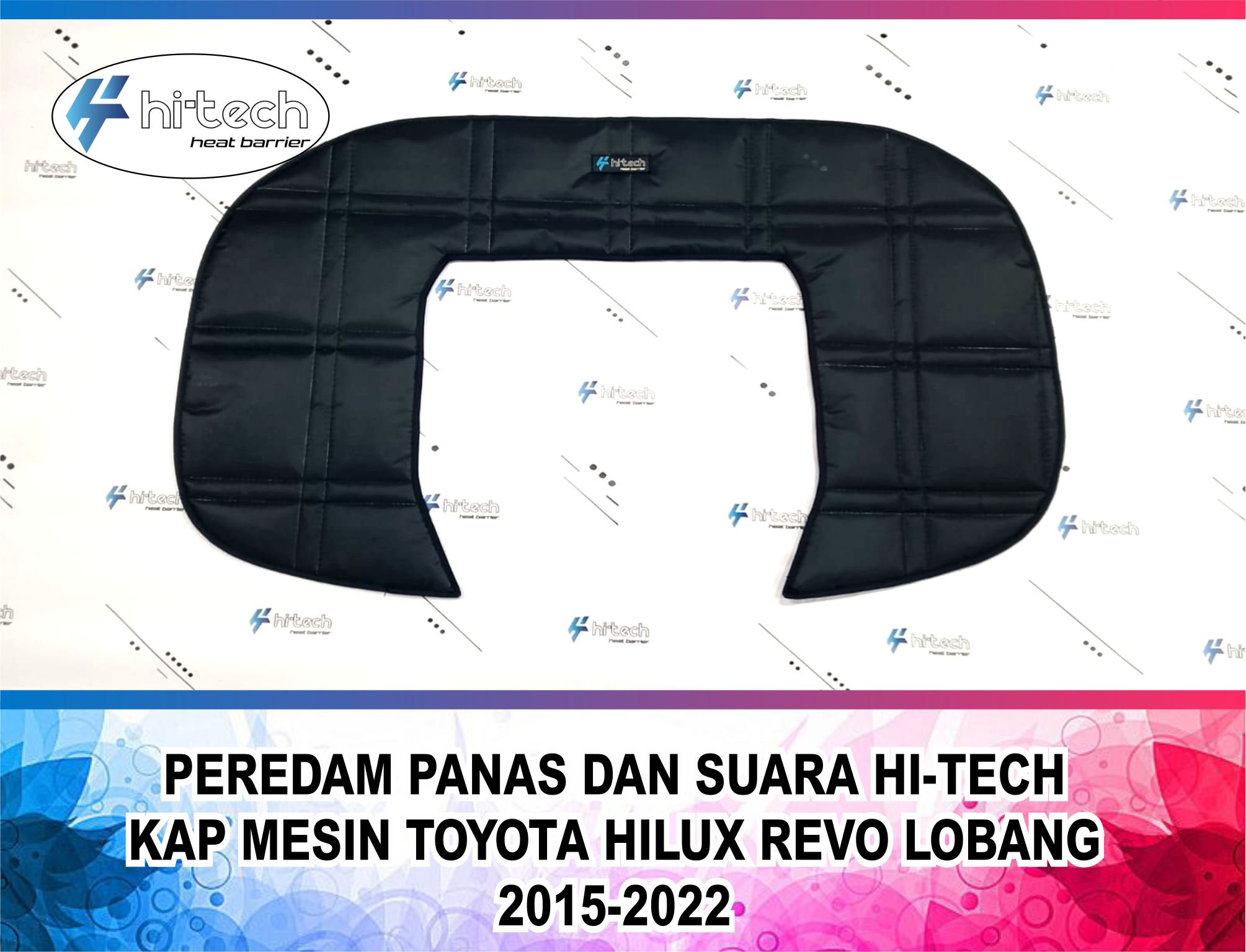 Dark ash hi-tech engine hood guard for Toyota Hilux Revo customise 2022-plug and play Harga 455,000 rupiah*Gratis Ongkir
