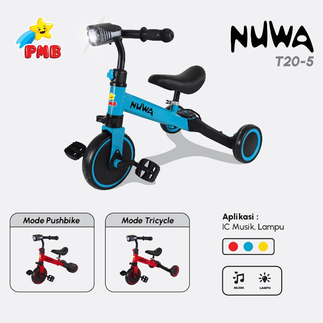 Nuwa T20-5 sepeda anak roda 3 push bike 