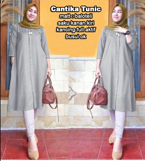 OREA (XL, XXL )) 63215-63215 CANTIKA TUNIC Baju Fashion Busana Wanita , Atasan Wanita , Atasan Muslimah , Tunik Wanita Model Terbaru , Termurah , Dan Terlaris