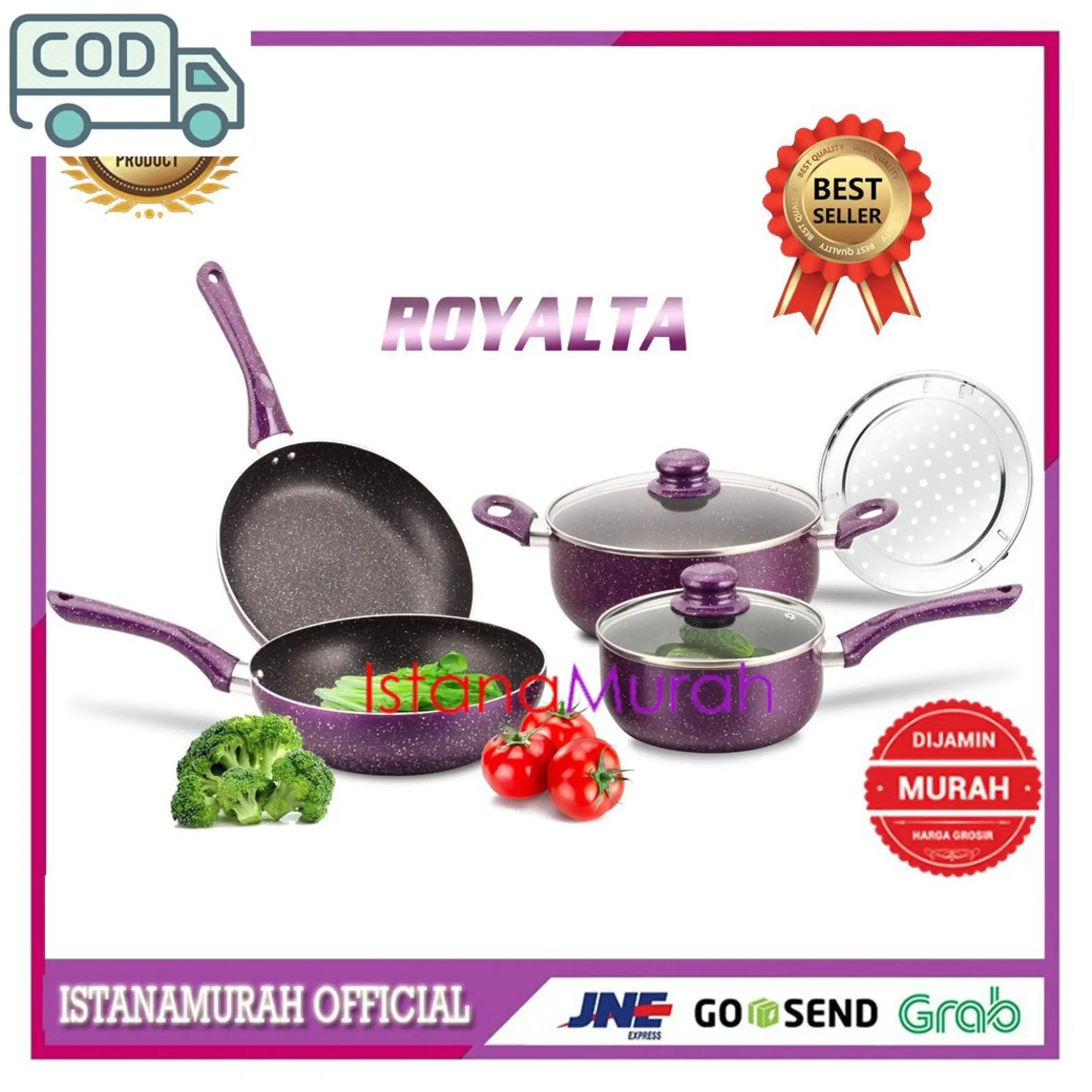 Wajan Anti Lengket Panci Serbaguna Multifungsi Serba Guna Dapur Lengkap Murah Meriah Model Dan Kualitas Yang Bagus Penggorengan Masak Awet Tebal Terbaru 2020 Panci Set Ceramic Dessini 7pcs 4in1 Frypan