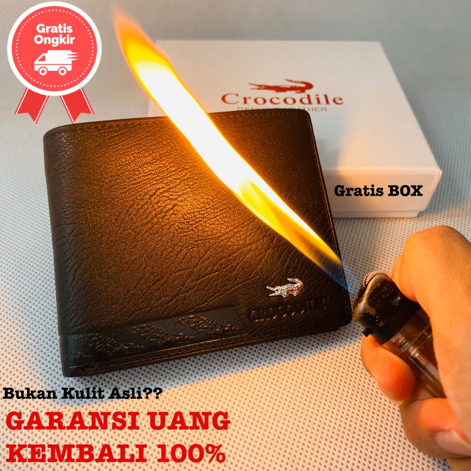 Men's Wallet 100% Branded Leather Cool Latest Imported Quality Free Box Suitable for Men's Hadiah ulan…