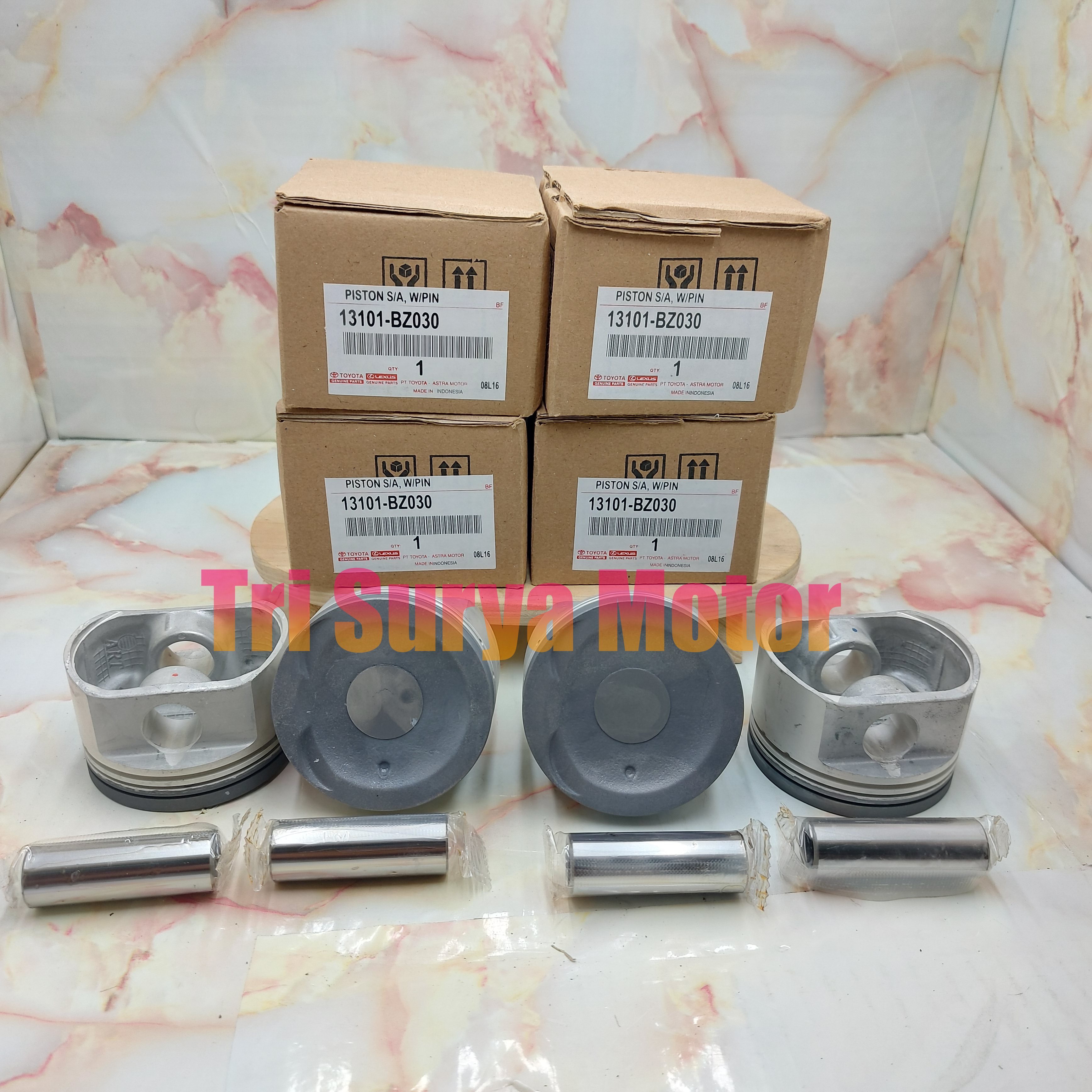 PISTON ASSY SEHER SET AVANZA 1.3 1300CC/XENIA 1.3 NON VVTI STD-50 ORI 1SET Harga  425,000 Ringgit*Penghantaran Percuma