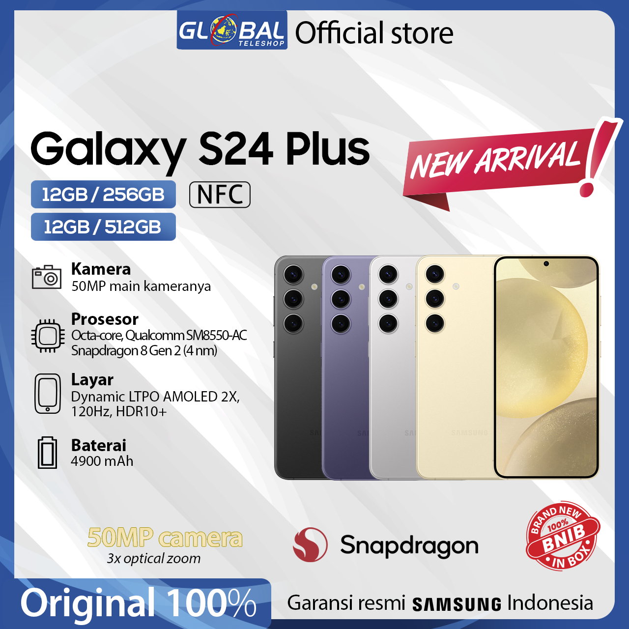 Samsung Galaxy S24 Plus S24+ 12/256GB 12/512GB Garansi Resmi SEIN Giá 16,999,000 Đồng*Miễn phí vận chuyển