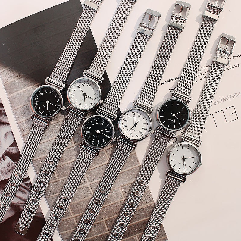 	 Jam Tangan Wanita Candycat Korea Tali Pasir Rantai 	