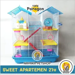 Sweet 27# Apartemen Kandang Hamster Besar Tingkat 3 Lantai Murah