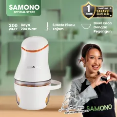 SAMONO Food Chopper Penggiling Bumbu Daging MPASI 6 Mata Pisau 200 watt Kapassitas 300Ml SW-099S