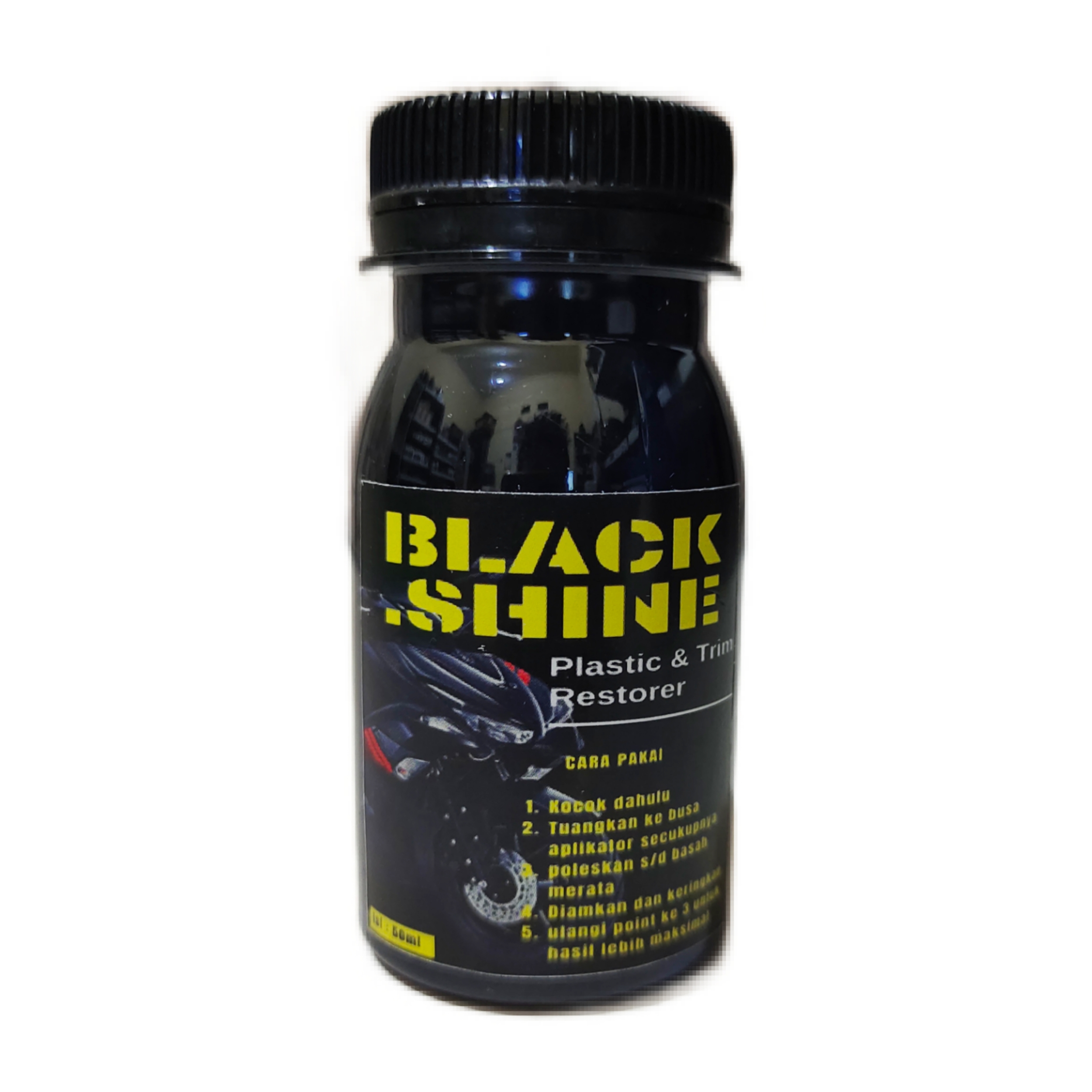 Jual penghitam body motor BLACK SHINE 100 ML