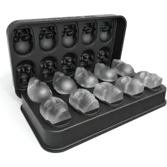 Cetakan Es Batu Silikon Tengkorak 10 Grid Ice Cube Mold