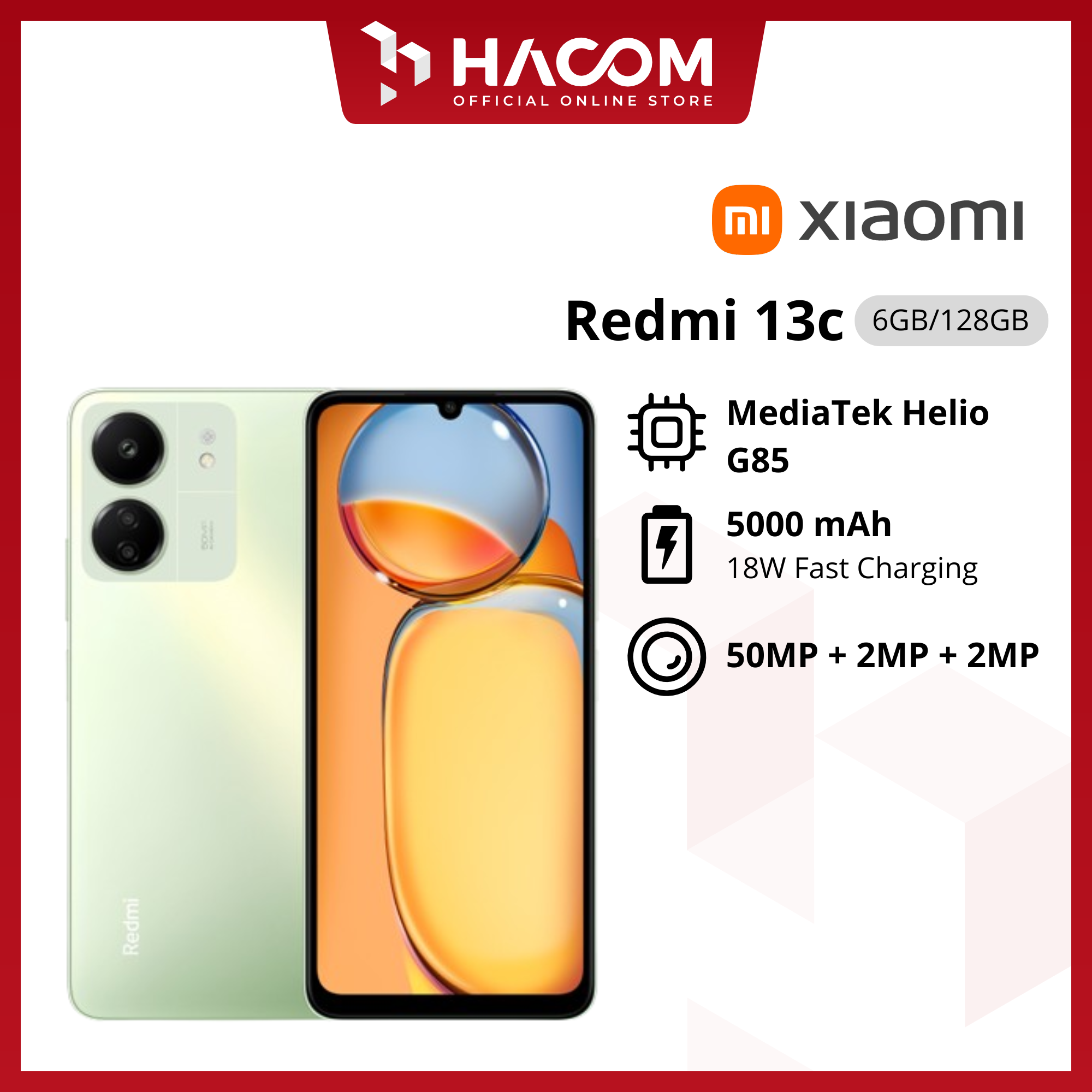 Smartphone Xiaomi Redmi 13C 6/128GB Garansi Resmi Harga  1,591,000 Ringgit*Penghantaran Percuma
