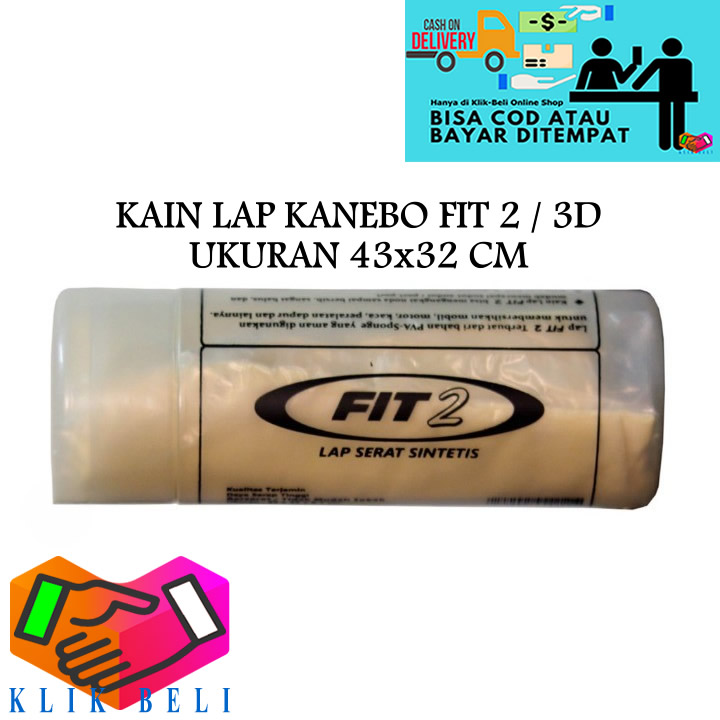 Klik-Beli Kanebo Fit 2 Tabung Kain Lap 3D Chamois Serat Sintesis Harga 13,324 rupiah*Gratis Ongkir