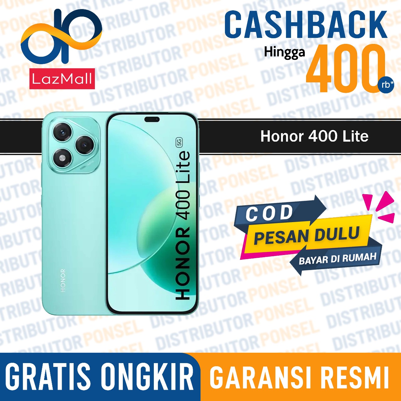 Honor 400 Lite 5G 8/256GB Garansi Resmi Harga  3,929,000 Ringgit*Penghantaran Percuma