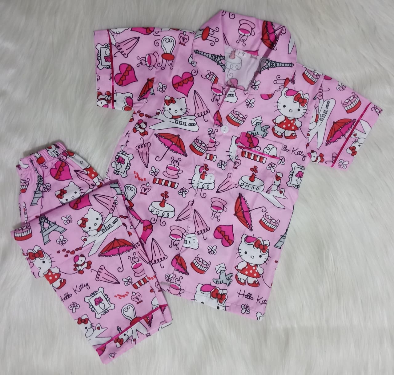 Piyama Anak Karakter Hello Kitty Pink Baju Tidur Anak Karakter Lazada Indonesia