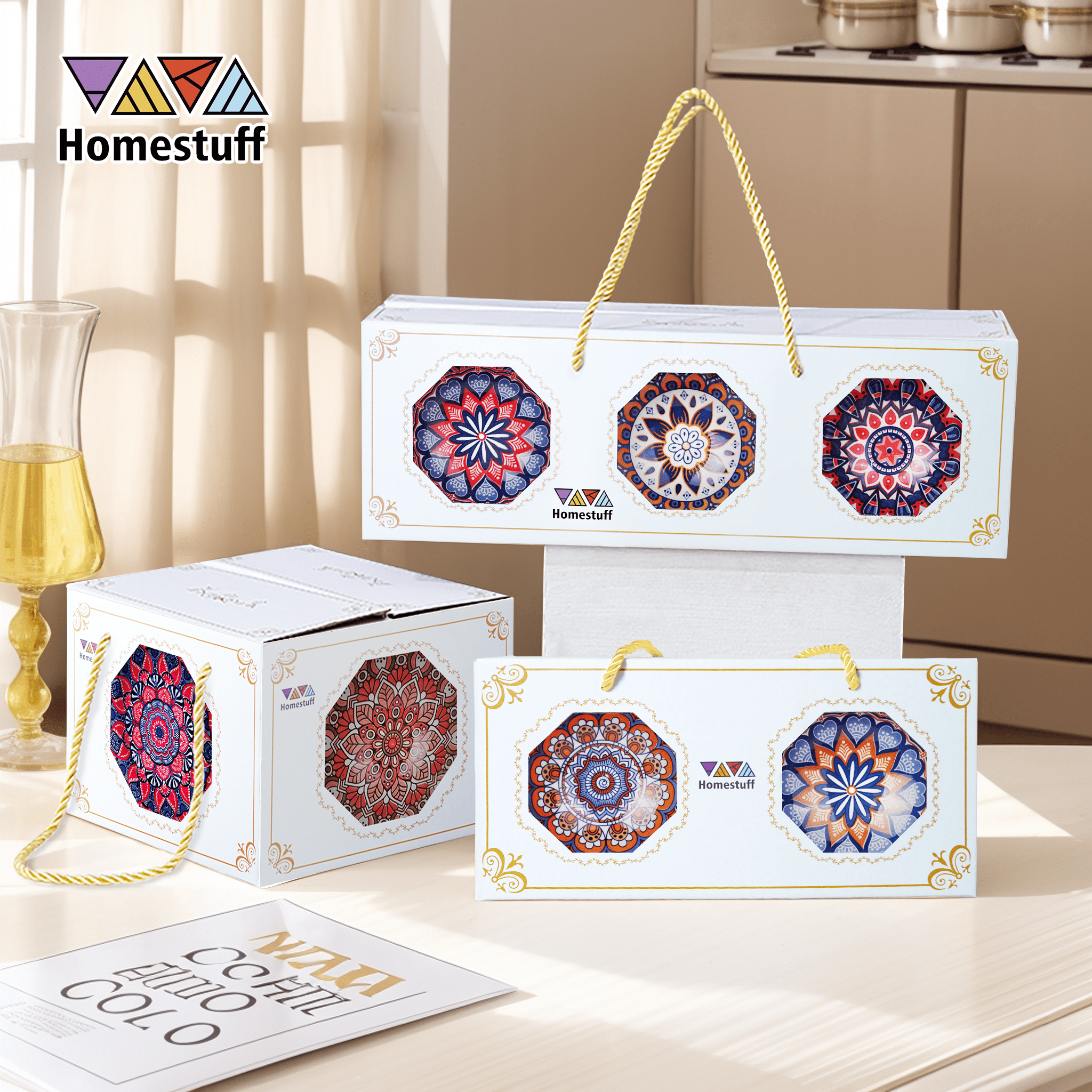 [Sni] Homestuff Bohemian Style Set / Bowl and Plate Set