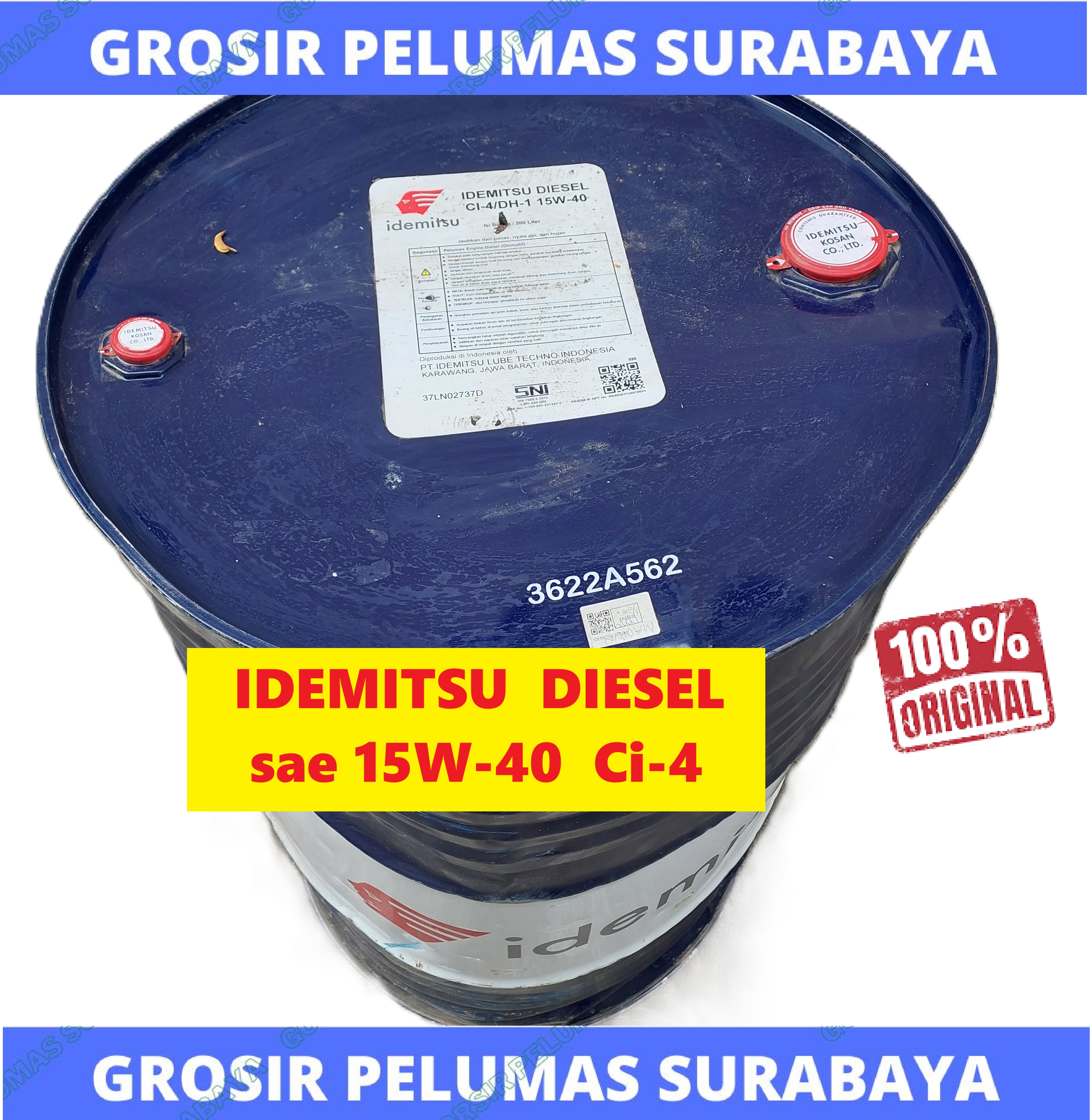 ORIGINAL IDEMITSU Diesel sae 15W-40 Api CI-4 DRUM Oli diesel sae 15w/40 15W 40 Asli Harga 11,000,000 rupiah*Gratis Ongkir