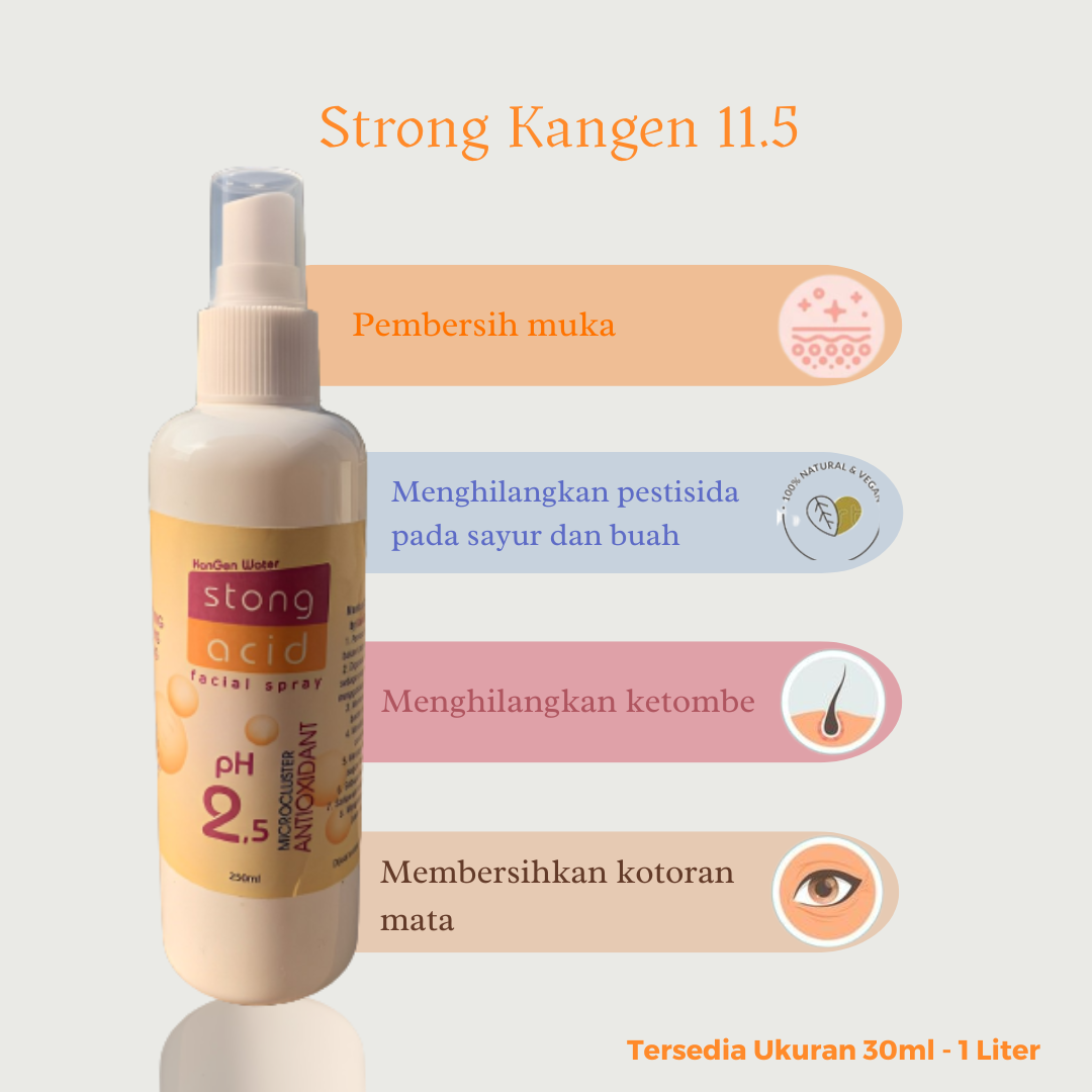 botol AIR KANGEN BEAUTY WATER (Strong Acid) 250ml 100% Asli