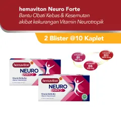 Hemaviton Neuro Forte Suplemen Neurotropik Kesehatan Sistem Saraf 1 Box isi 10 Kapsul [Exp : 08.2026]