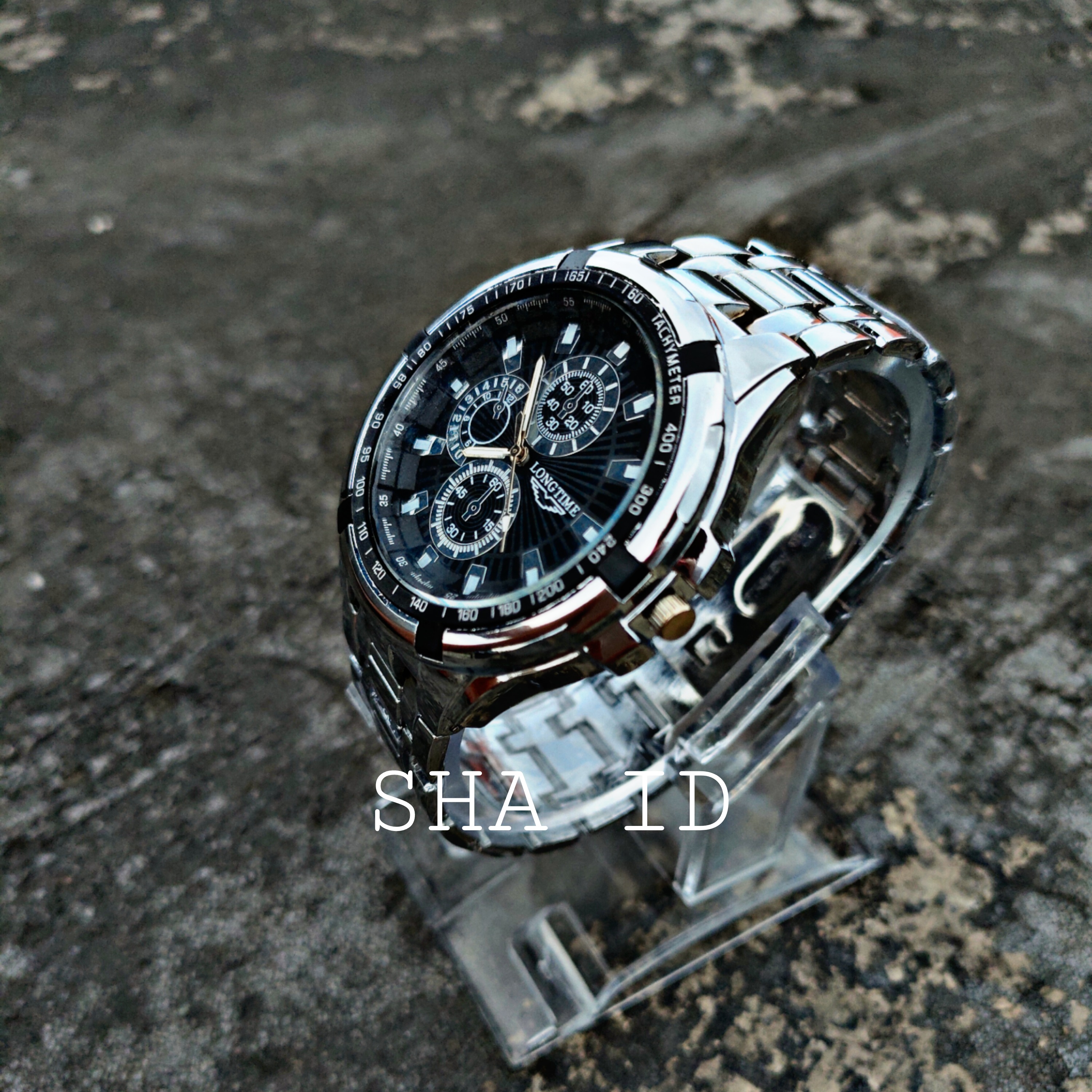 	 Jam Tangan Pria Tali Rantai Jam Tangan Formal Pria Jam Tangan Stainles Stell Bonus Baterai Cadangan 	