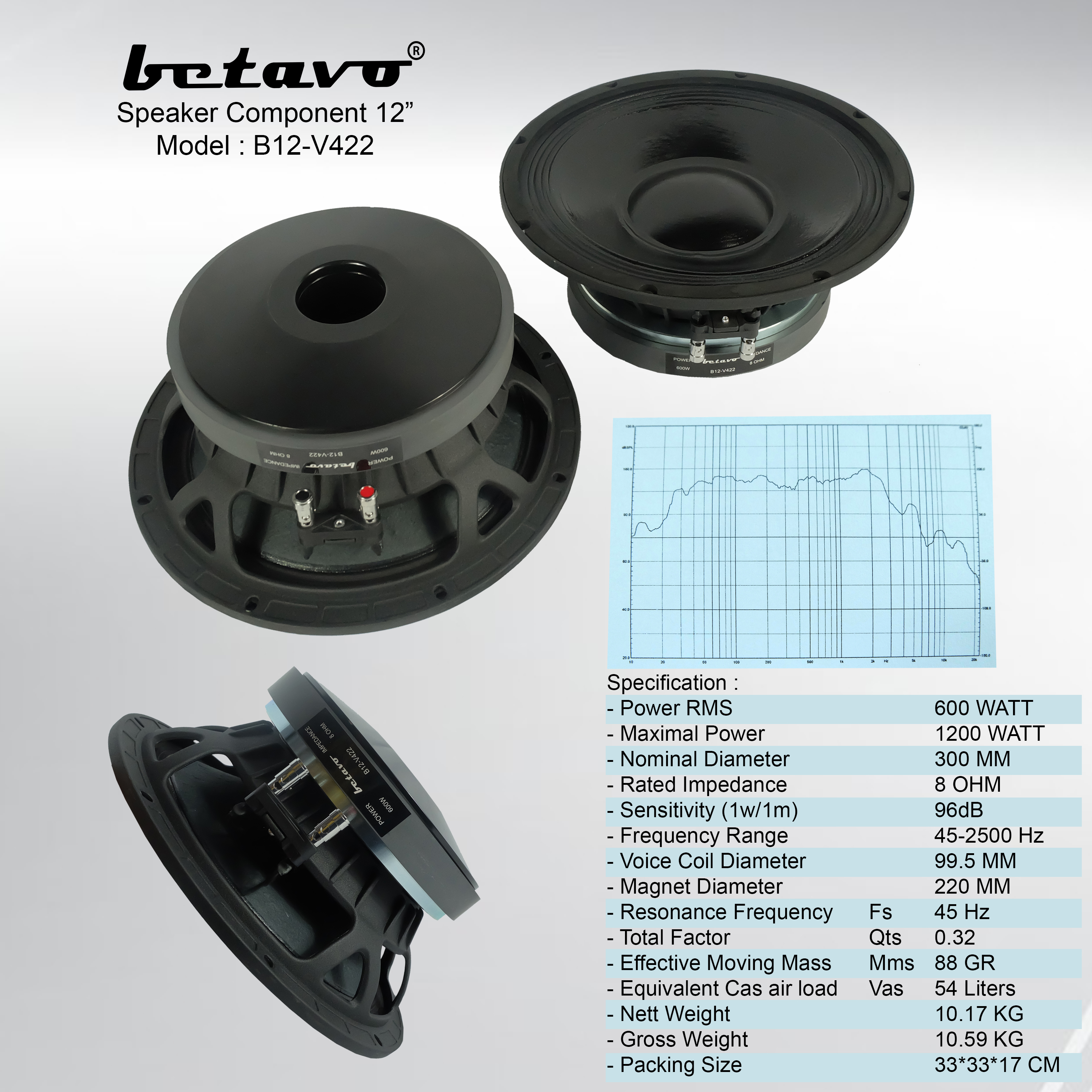 speaker betavo 6 inch