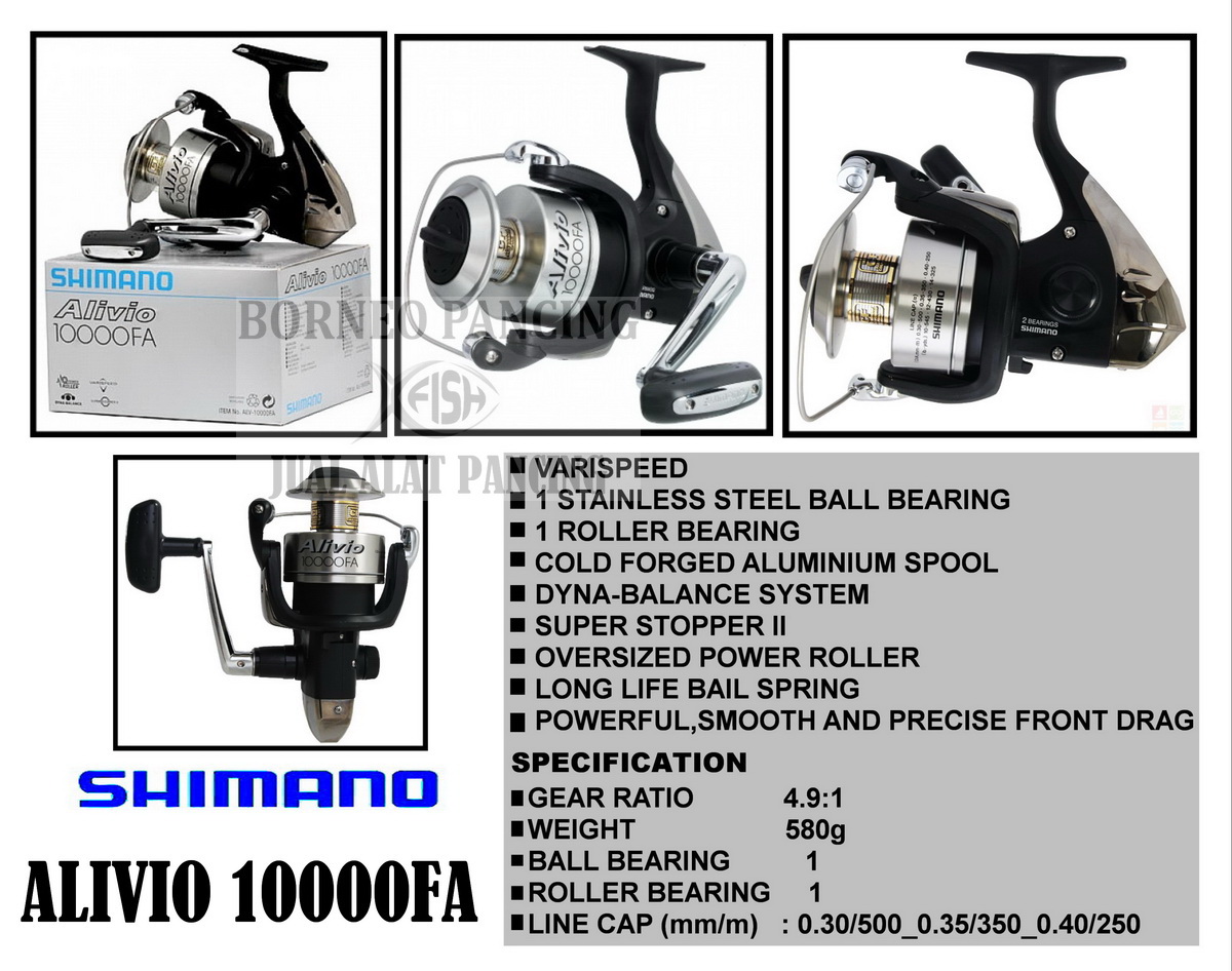 Reel Pancing Shimano Alivio 6000 & 10000 FA