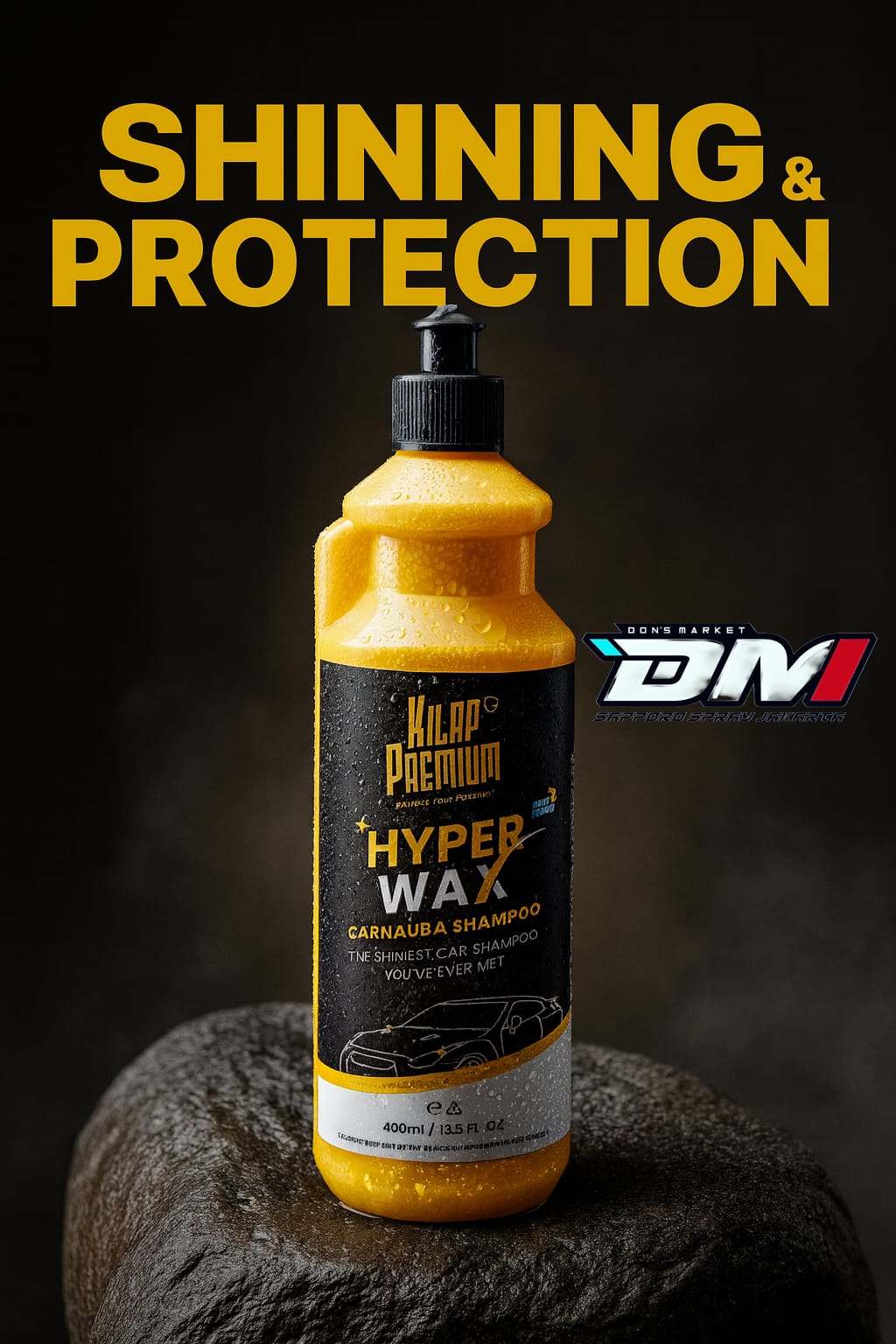 Bergikan premium hymax 400 ml | carnauba shampoo wash and wax | shinning and protection Harga 67,000 rupiah*Gratis Ongkir