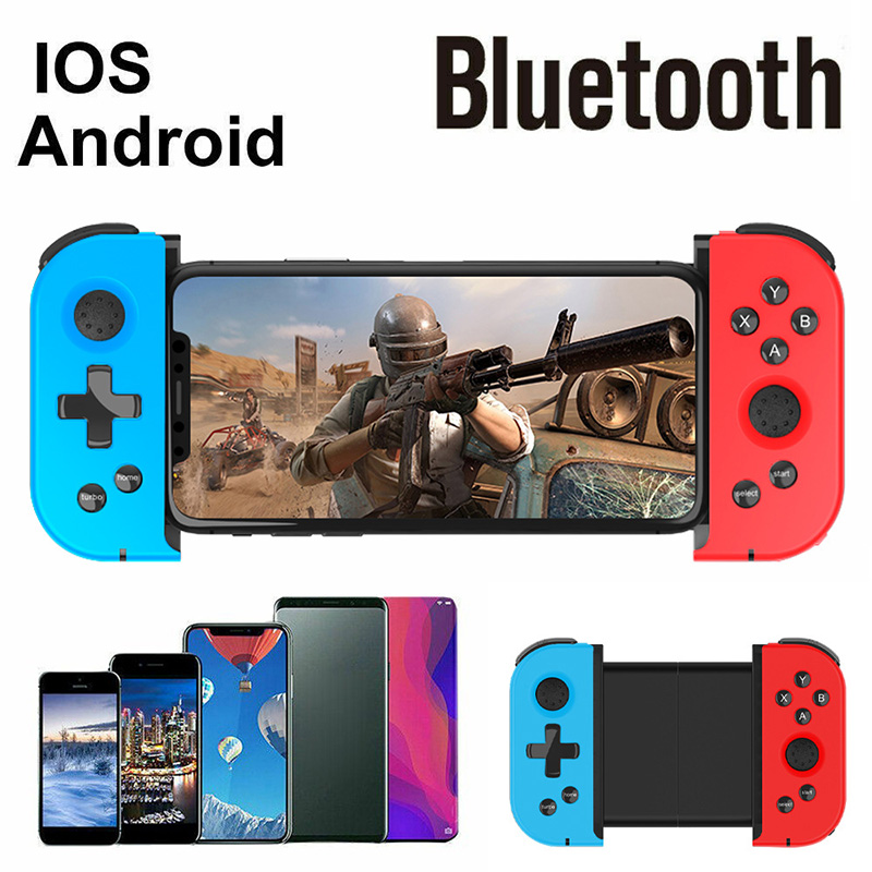 ภาพที่ให้รายละเอียดเกี่ยวกับ BomBiu X6proจอยเกมบลูทูธไร้สาย,สินค้ามาใหม่เกมแพดสำหรับโทรศัพท์Android Iosพร้อมสายUsbสีแดงและสีฟ้าและสีดำ