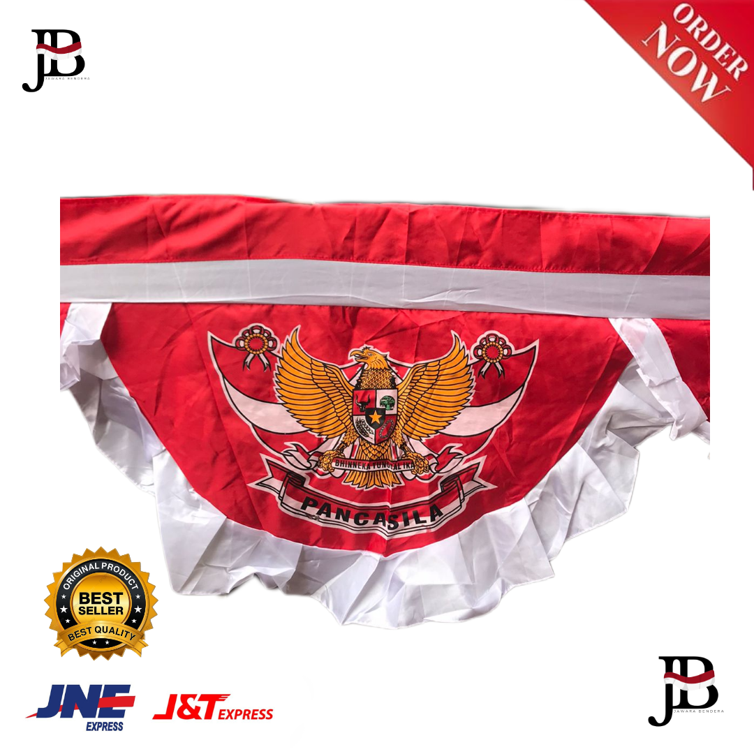 Bendera Bekron Sablon Garuda Pancasila Gelombang Terbaru