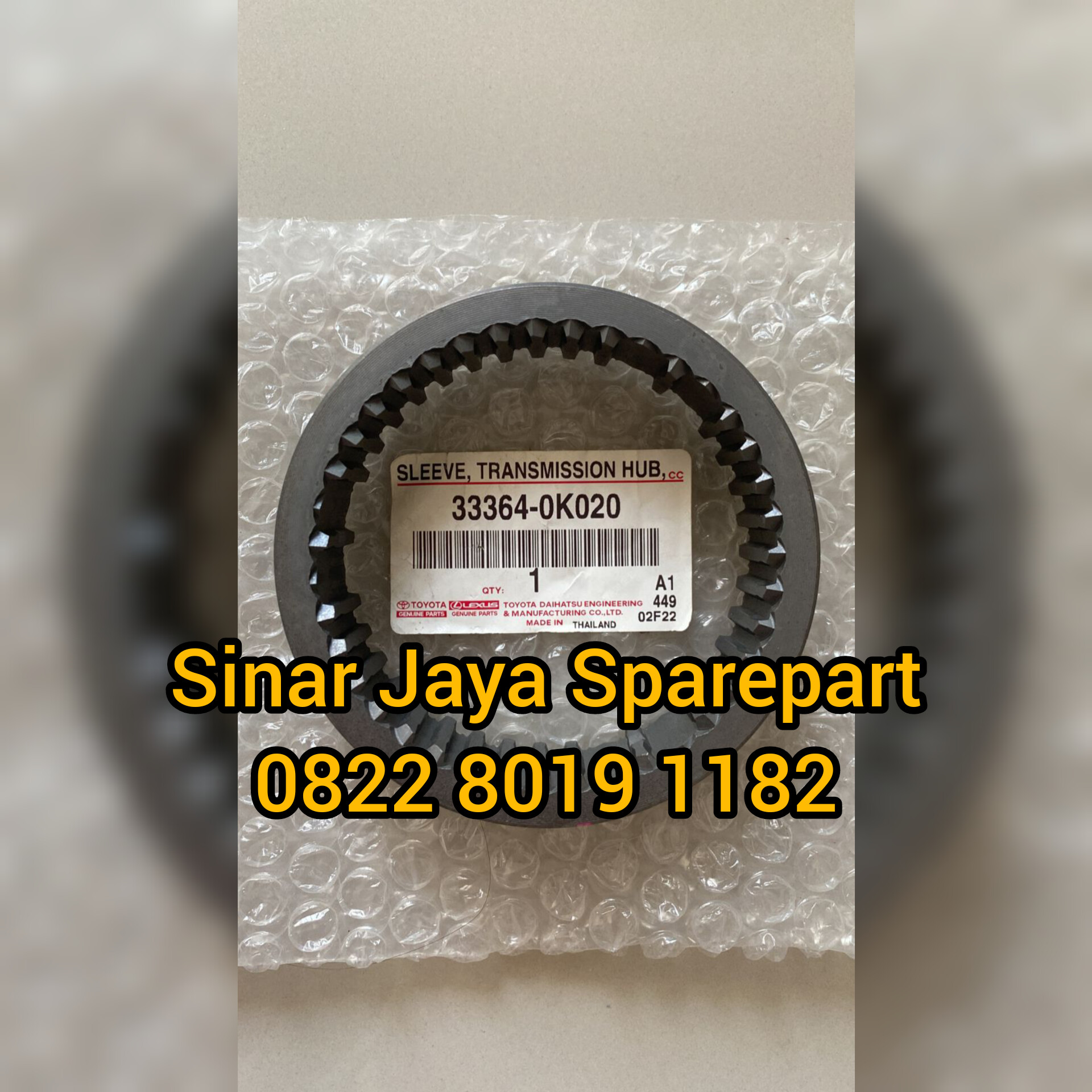 Sleeve Gigi 3 & Gigi 4 Innova Reborn 2.4cc Original 33364-0K020 / 33364-0K030 / 33364-0K060 Harga 1,300,000 rupiah*Gratis Ongkir