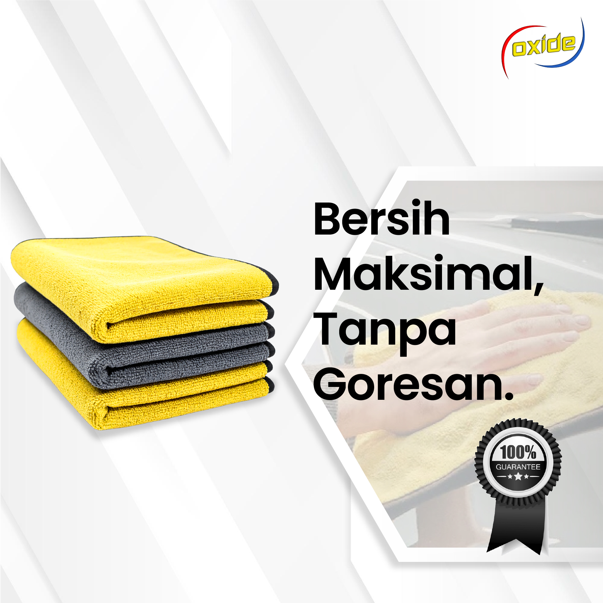 Multi-Purpose Microfiber Washcloth 2 Sides Soft 28X28 Harga 5,000 rupiah*Gratis Ongkir